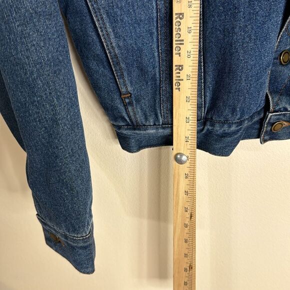 Vtg northwest blue denim jacket fleece lined button up size large - Picture 8 of 11